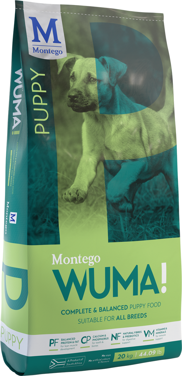 Wuma puppy dog food (click on size for price)