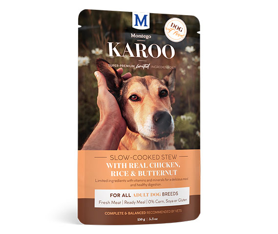 Montego Karoo real chicken ,rice and butternut pouch 150g