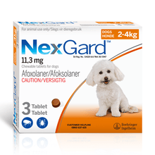 Load image into Gallery viewer, NexGard 2-4KG (select single or box of 3)