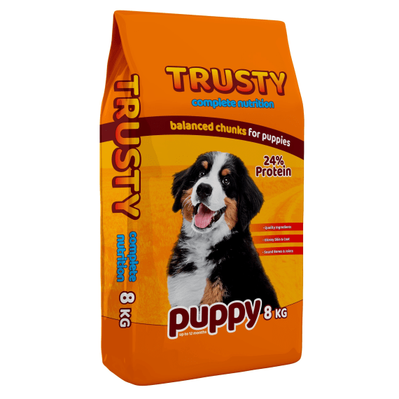 Trusty puppy dog food (click on size for price )