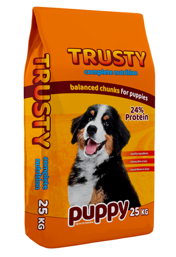 Trusty puppy dog food (click on size for price )