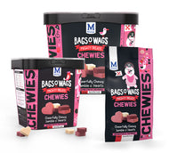 Bags o wags Cheerfully chewy Jumble o' Hearts chewies (select size for price)