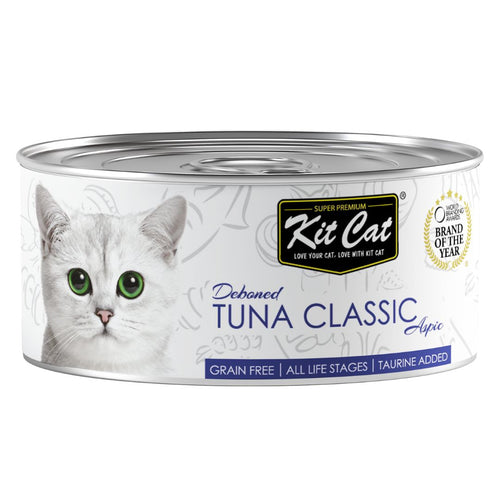 Kit Cat Deboned Tuna Classic Aspic Canned Toppers Wet Cat Food 80g