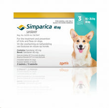 Load image into Gallery viewer, Simparica tick and flea tablets (select size for price)