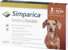 Load image into Gallery viewer, Simparica tick and flea tablets (select size for price)