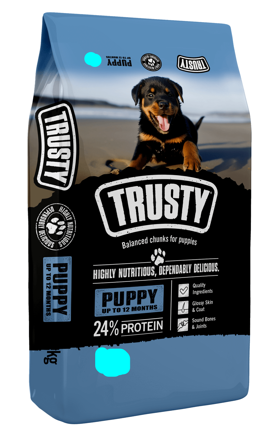 Trusty puppy dog food (click on size for price )