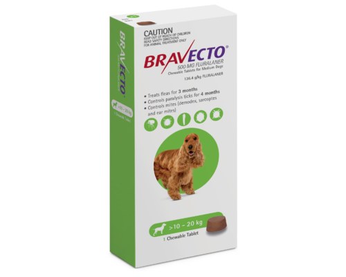 Bravecto Chews 10-20Kg Green