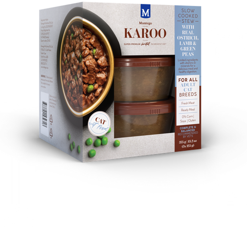 Karoo Adult Cat Wet food Ostrich And Lamb 375G