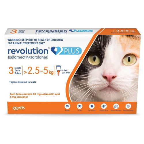 Revolution Plus Cat 2.5 -5kg (select single or box of 3)