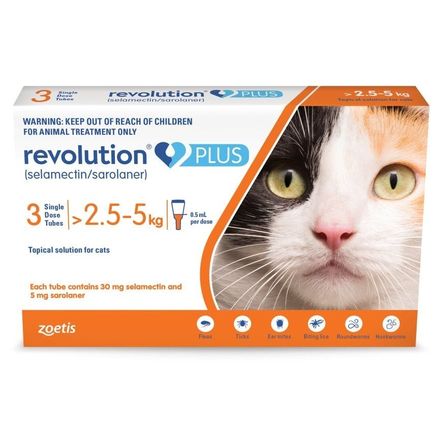 Revolution Plus Cat 2.5 -5kg (select single or box of 3)