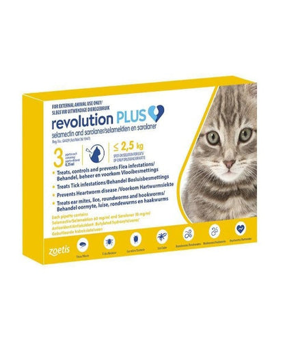 Revolution Plus Cat < 2.5kg (select single or box of 3)