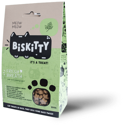 Biskitty cat biscuit treats fresh breath 200g