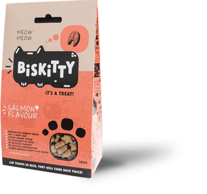 Biskitty cat biscuit treats salmon flavour 200g