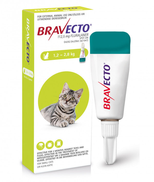 Bravecto Spot On for Cats (click on size for price)